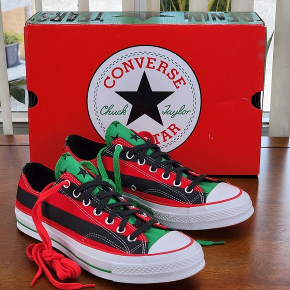 Converse x Denim Tears Chuck 70 Ox Canvas 170545C Black Beauty/Fiery Red Men's